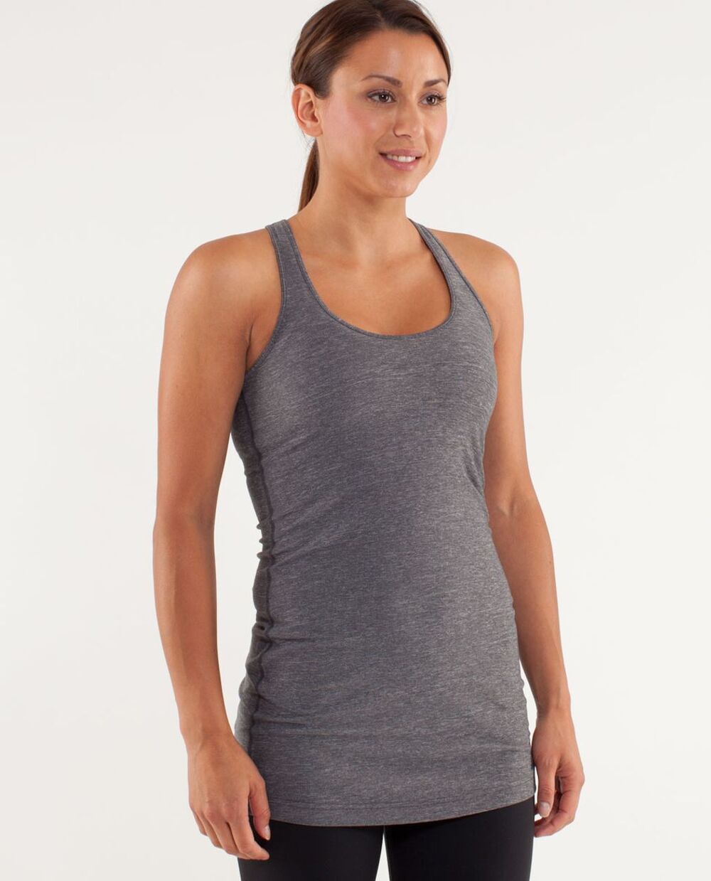 Lululemon Cool Racerback Extra Long Heathered Coal Size 4